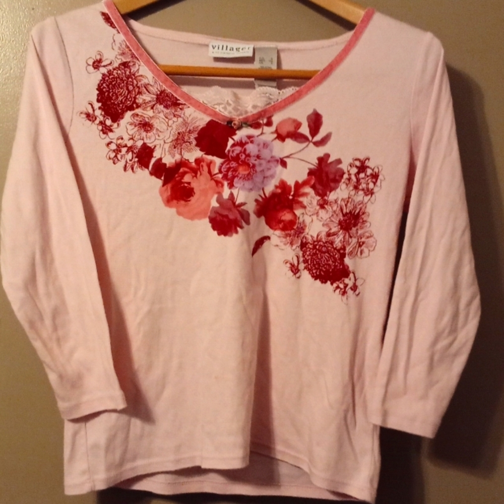 Fitted Floral Long Sleeve